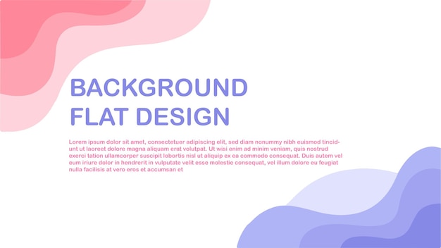 Fondo de diseño plano y página web o plantilla de presentación
