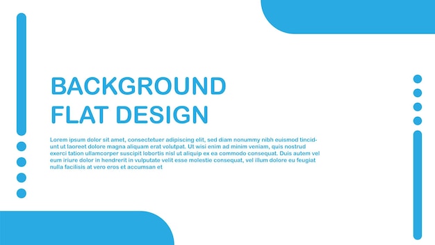 Fondo de diseño plano y página web o plantilla de presentación