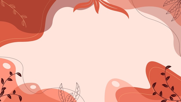 Fondo de diseño plano de terracota dibujado a mano