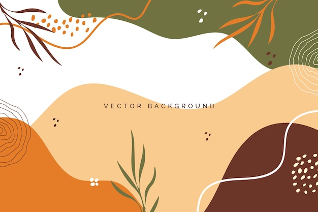 Vector fondo de diseño de plantilla de formas abstractas dibujar a mano