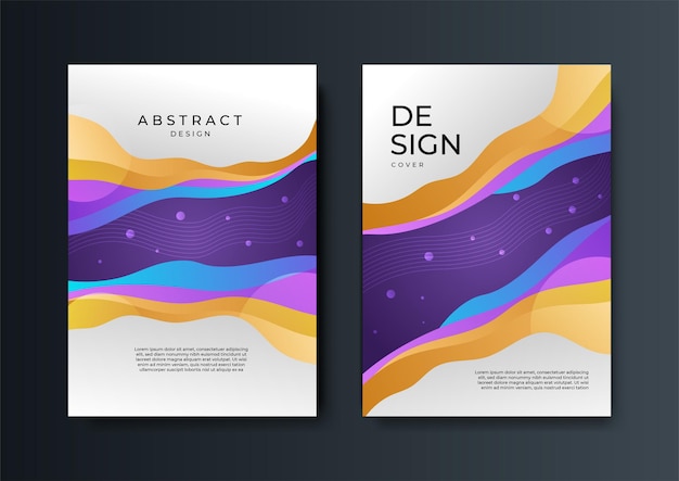 Fondo de diseño de plantilla de patrón geométrico de cubiertas modernas de gradiente colorido abstracto Plantilla para presentación revista folleto informe anual cartel y tarjeta de visita
