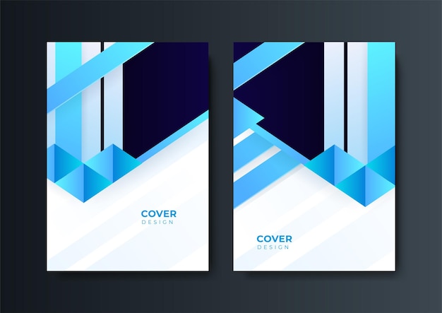Fondo de diseño de plantilla de patrón geométrico de portadas modernas de degradado azul de moda abstracta Plantilla para presentación revista folleto informe anual cartel y tarjeta de visita