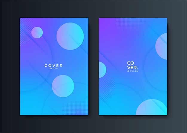 Fondo de diseño de plantilla de patrón geométrico de portadas modernas de degradado azul de moda abstracta Plantilla para presentación revista folleto informe anual cartel y tarjeta de visita