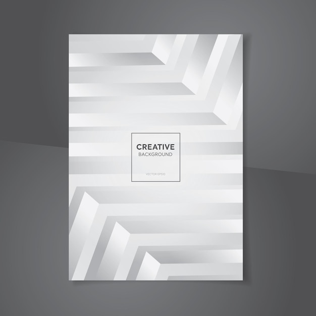 Fondo de diseño de portada de libro degradado abstracto gris blanco