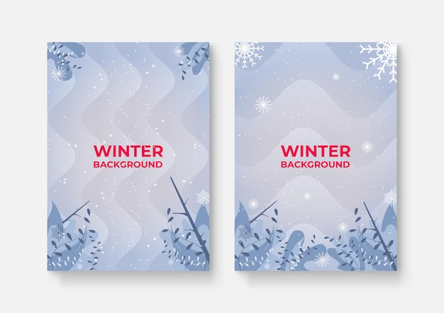 Fondo de diseño de portada de rebajas de invierno