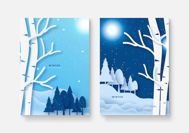 Fondo de diseño de portada de venta de navidad de invierno. ilustración de vector. colección de diseños de fondo abstracto, rebajas de invierno, contenido promocional de redes sociales.