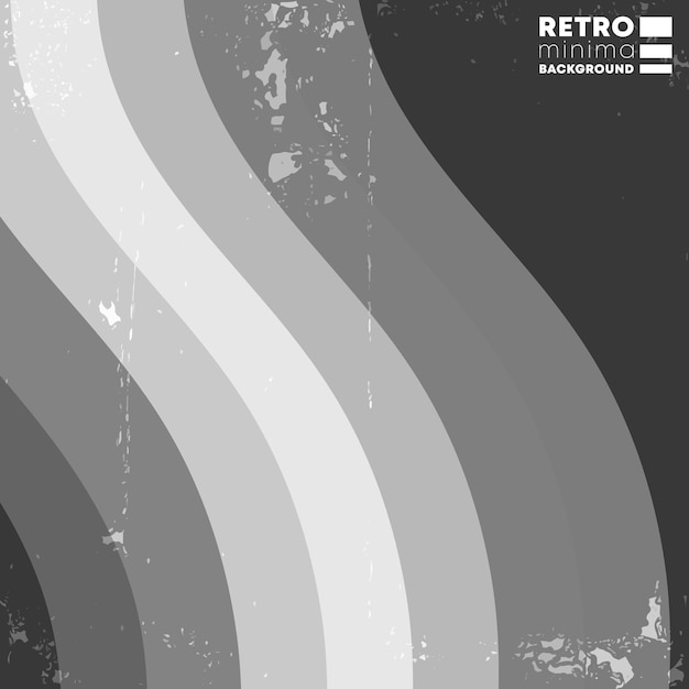 Vector fondo de diseño retro en blanco y negro con rayas de color vintage ilustración vectorial