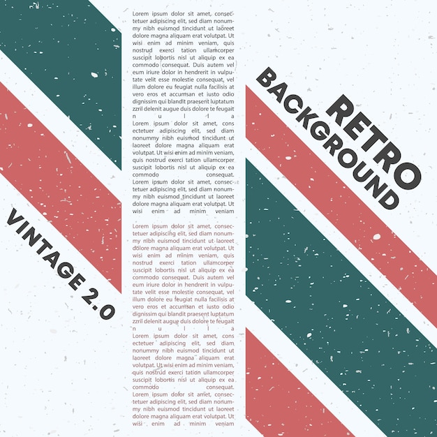 Fondo de diseño retro con textura grunge vintage Ilustración vectorial