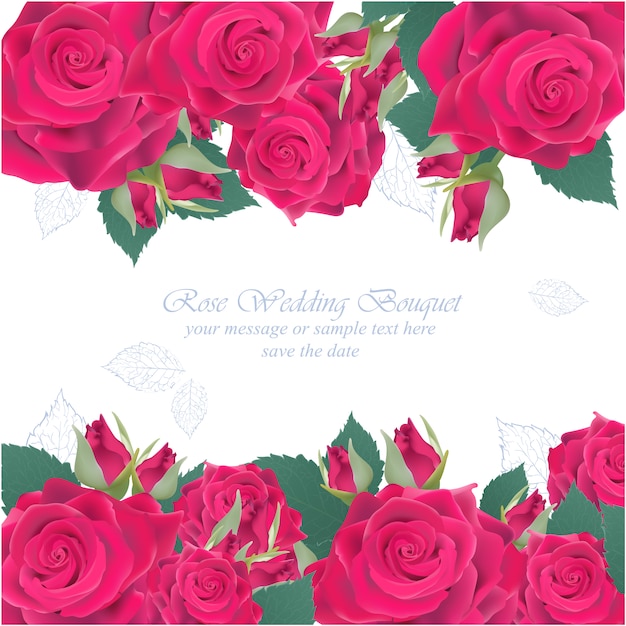 Fondo con diseño de rosas