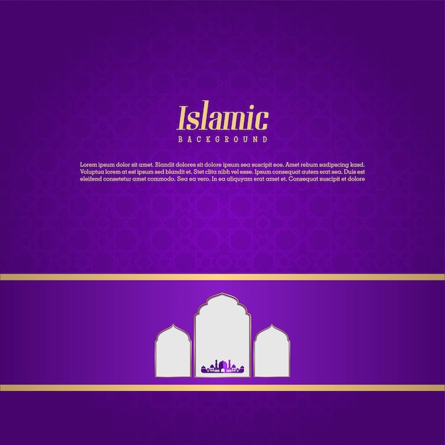 Fondo de diseño de tarjeta de saludo islámico ramadan kareem con adorno moderno