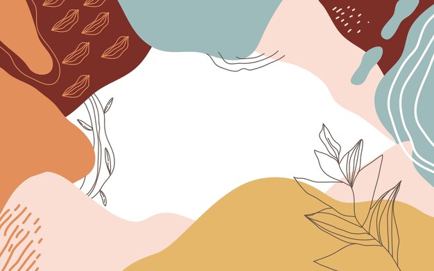 Fondo de diseño de terracota dibujado a mano de vector