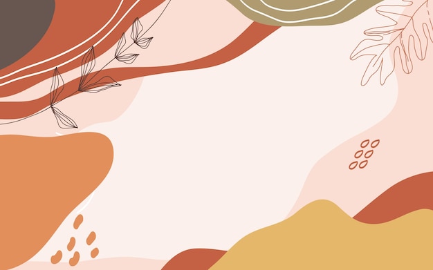 Fondo de diseño de terracota dibujado a mano de vector