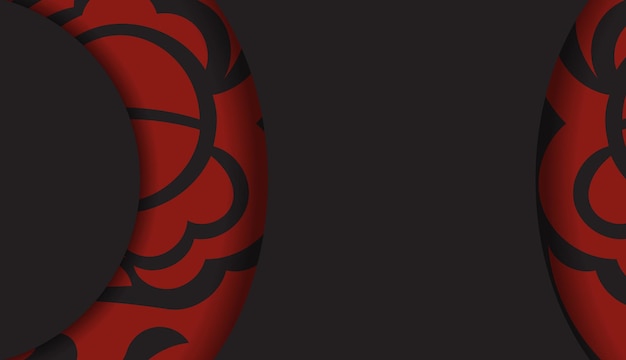 Fondo de diseño vectorial con adornos de lujo. Banner negro con adornos maoríes para su logo.