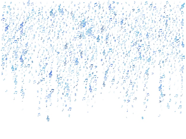 Fondo de dispersión de notas musicales Signos de notación