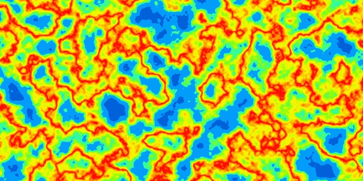 Vector fondo de distribución de calor y frío de vector abstracto de mapa de calor