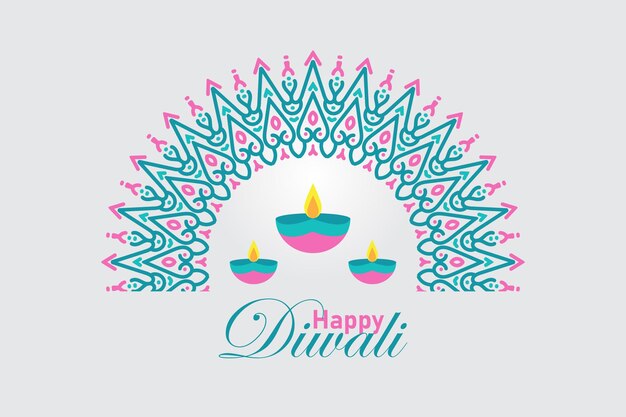 Fondo de diwali con adornos vintage