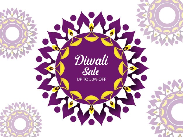 Fondo de diwali de diseño plano con vela