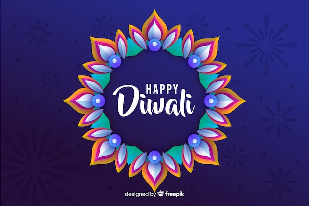 Vector fondo de diwali en papel