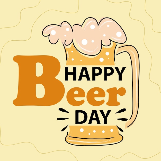 Vector fondo de doodle de cerveza perfecto para tu café de pared