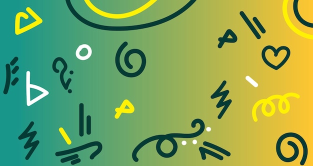 Fondo de Doodle dibujado a mano con abstract Moderno patrón color brillante creativo línea aleatoria de moda