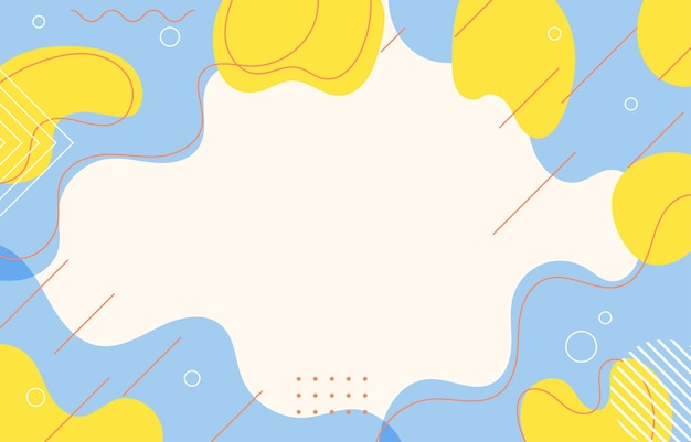 Fondo de doodle de memphis fluido abstracto