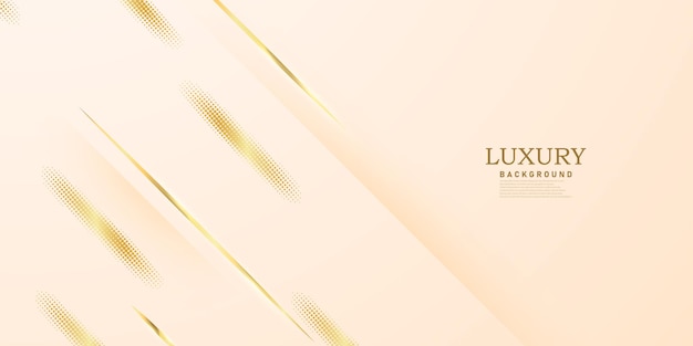 Fondo dorado abstracto con hermosa decoración de líneas doradas