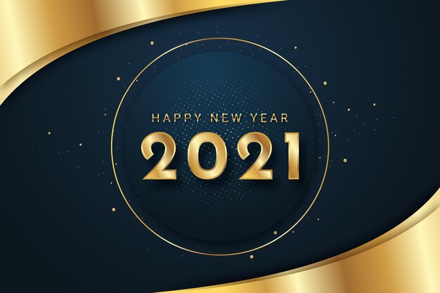 Fondo dorado año nuevo 2021