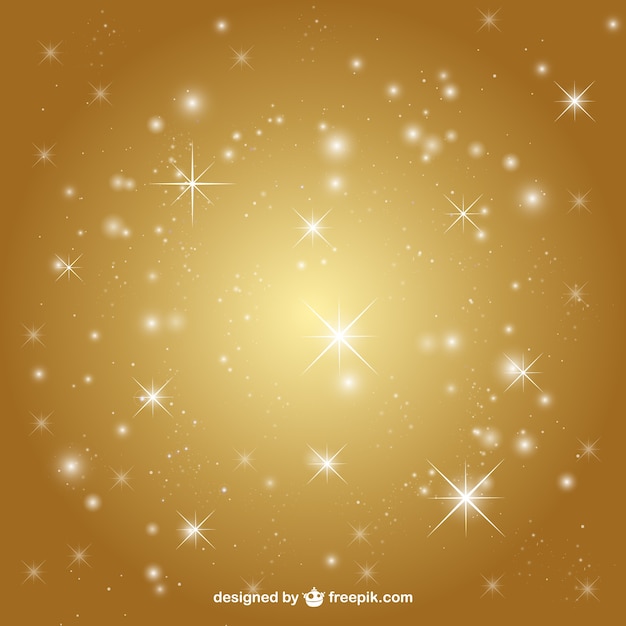 Vector fondo dorado con estrellas