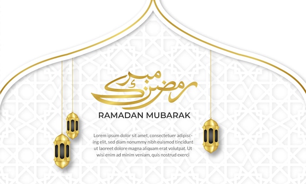 Vector fondo dorado islámico ramadan mubarak