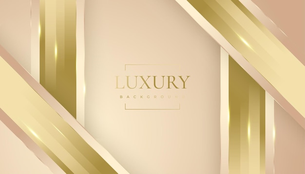 Fondo dorado de lujo con brillo y efecto de luz Fondo dorado premium con estilo de corte de papel para la ceremonia de nominación de premios Invitación formal o diseño de certificado