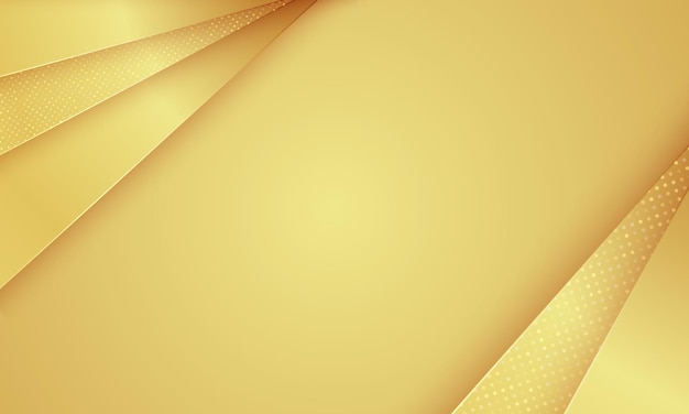 Vector fondo dorado de lujo con diseño de corte de papel dorado