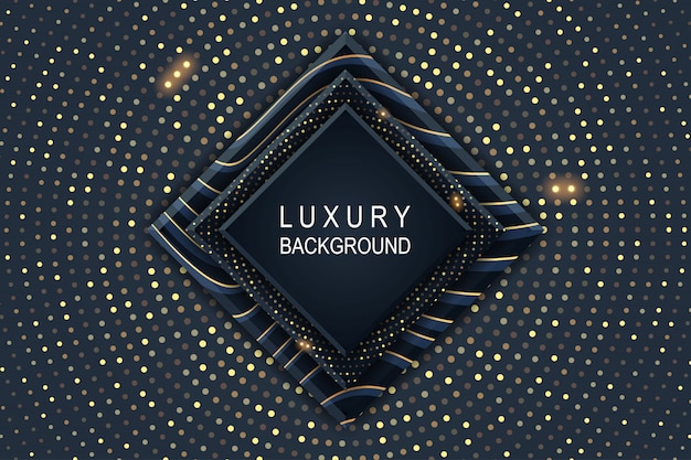 Fondo dorado de lujo con patrón de semitono brillante