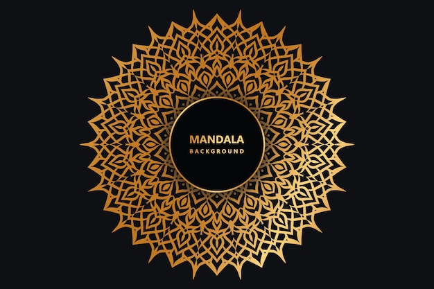 fondo dorado mandala eps