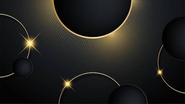 Fondo dorado negro