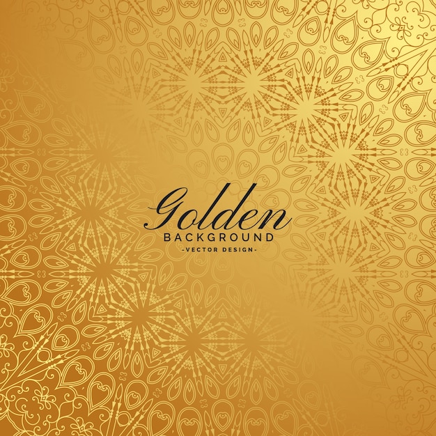 Fondo dorado premium con diseño de patrón
