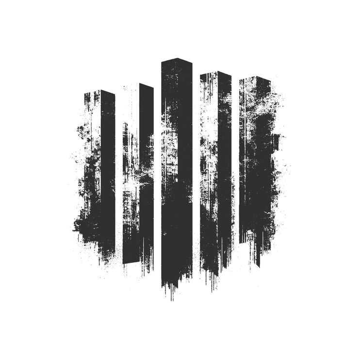 Vector fondo de efecto grunge en blanco y negro