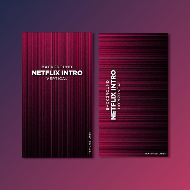 Vector fondo de efecto de líneas de introducción de netflix