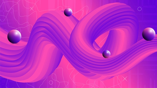 Fondo de efecto líquido abstracto vectorial colorido con bola de luz