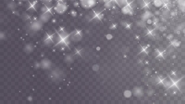 Fondo de efecto de luces de luz bokeh Blanco png luz de polvo Fondo de Navidad de polvo brillante