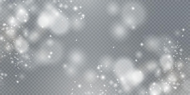 Fondo de efecto de luces de luz bokeh Blanco png luz de polvo Fondo de Navidad de polvo brillante