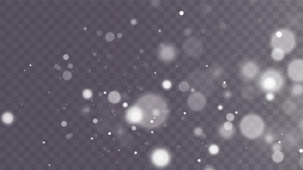 Fondo de efecto de luces de luz bokeh. fondo de navidad. polvo png. bokeh mágico brilla con.