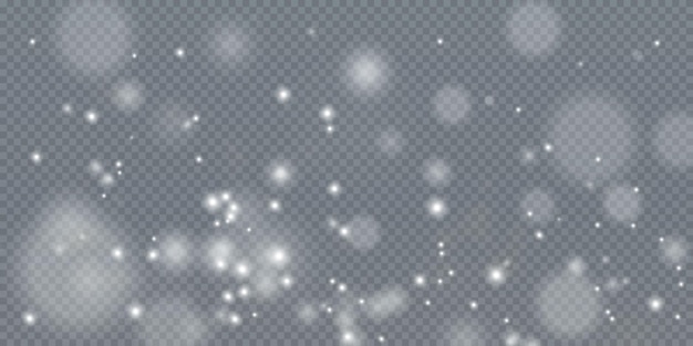 Fondo de efecto de luces de luz de Bokeh de luz de polvo png blanco Fondo de Navidad de polvo brillante