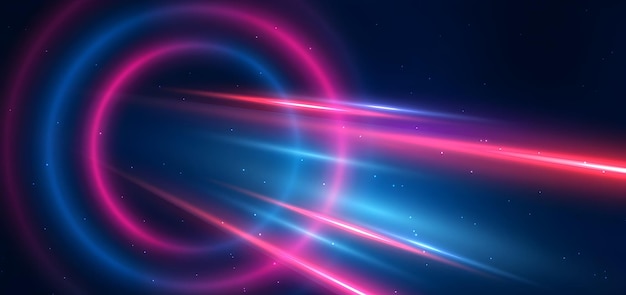 Fondo de efecto de luz de neón futurista abstracto