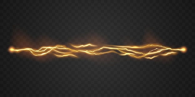 Vector fondo de efecto de luz relámpago flash realista con ilustración de vector de explosión eléctrica relámpago