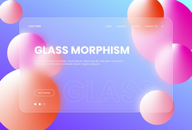Fondo de efecto de morfismo de vidrio vectorial 3D realista