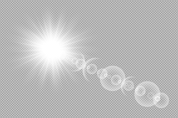 Fondo de efecto de rayo de sol blanco brillante