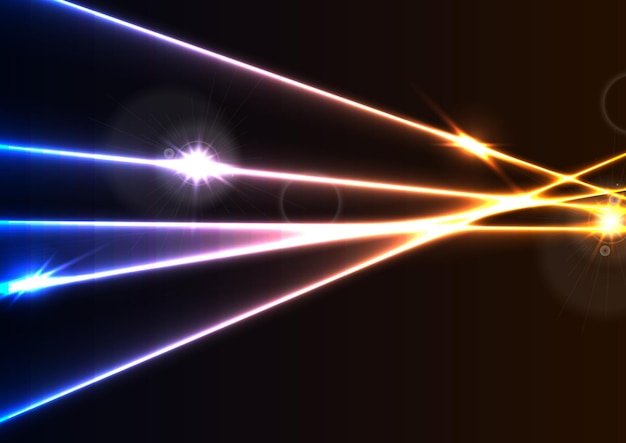 Fondo de efecto de rayos láser de neón brillante abstracto