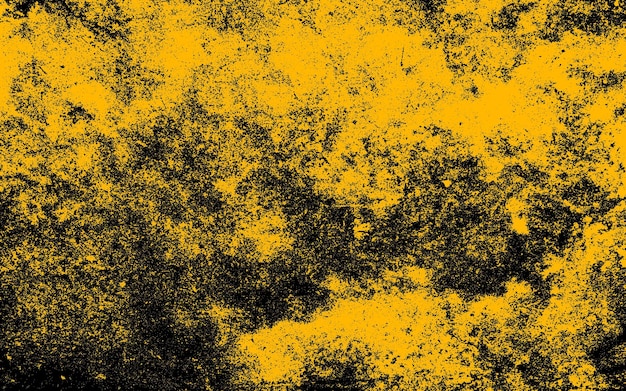 Fondo de efecto de textura grunge negro y amarillo con concepto de textura áspera de superposición angustiada