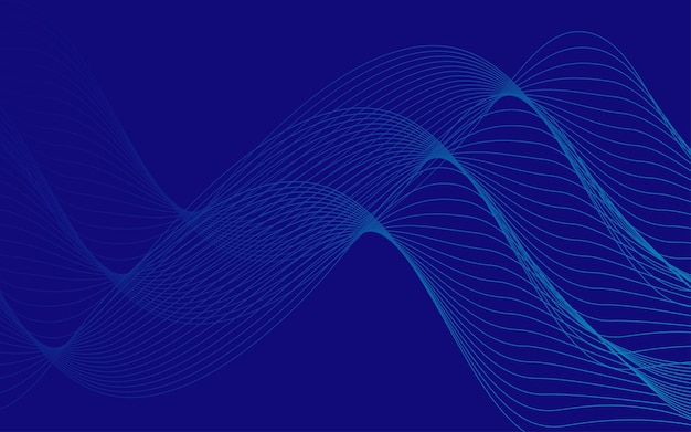 Fondo elegante abstracto con líneas fluidas onda azul