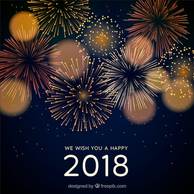 Fondo elegante de año nuevo 2018